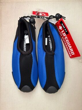 Lifeguard Kids Water Shoes Size 2-3 Youth Blue Black Beach Pool Splash Pad